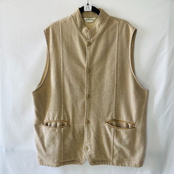 Orvis Other - Vintage Orvis Mens Beige Traditional Rugged Outdoor Wear Classic Vest Size XL
